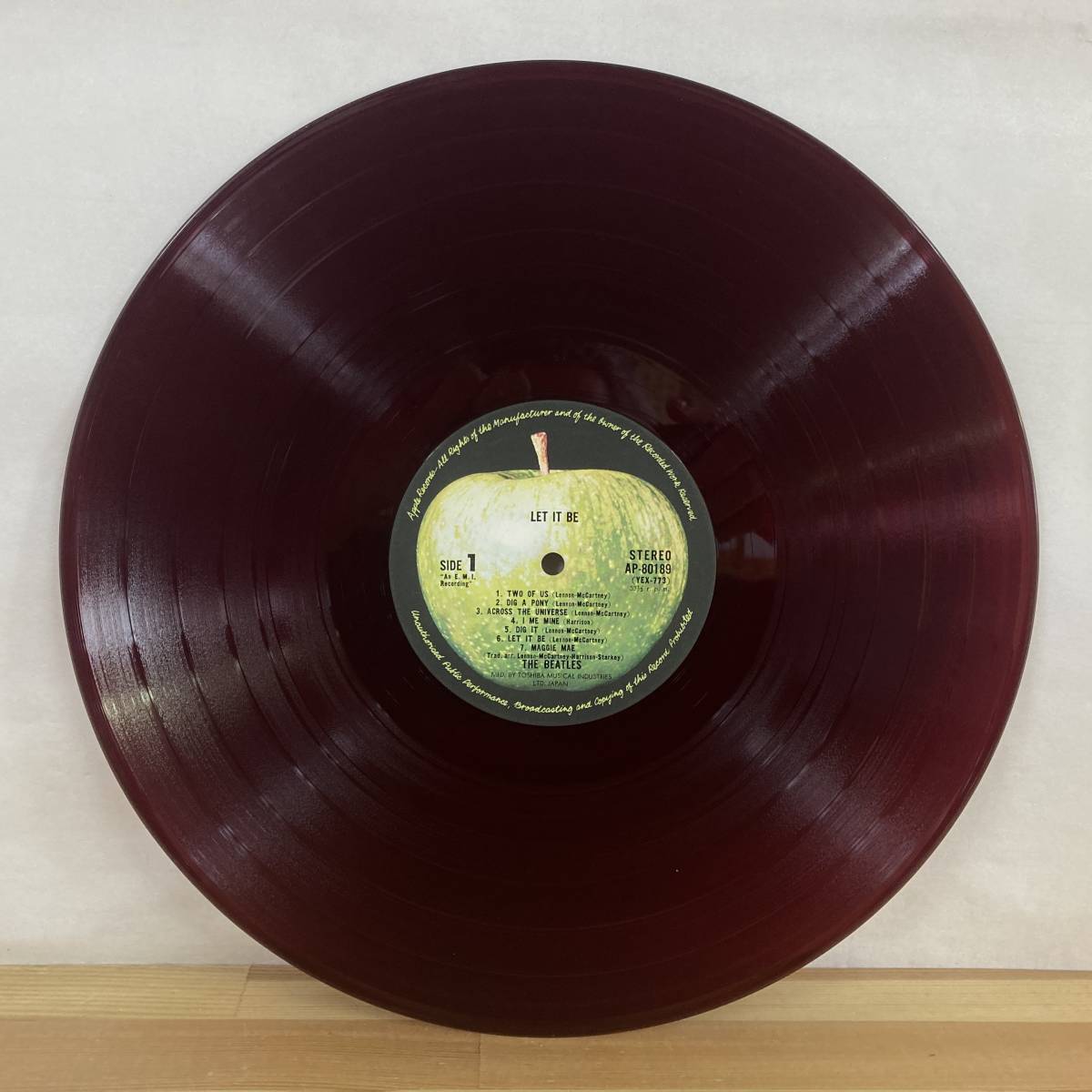 D12□【国内盤/LP/赤盤/美品】The Beatles ビートルズ / Let It Be 