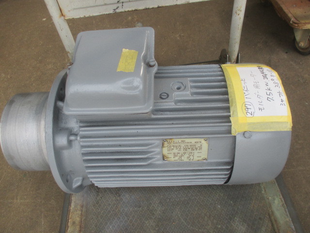 (297) バイニッヒ モルダー用 モーター 7.5kw シャフト38パイ、キー巾10mm ★ 動作確認済 ★ 中古 モートル 7.5kw 三相 3相 200V 