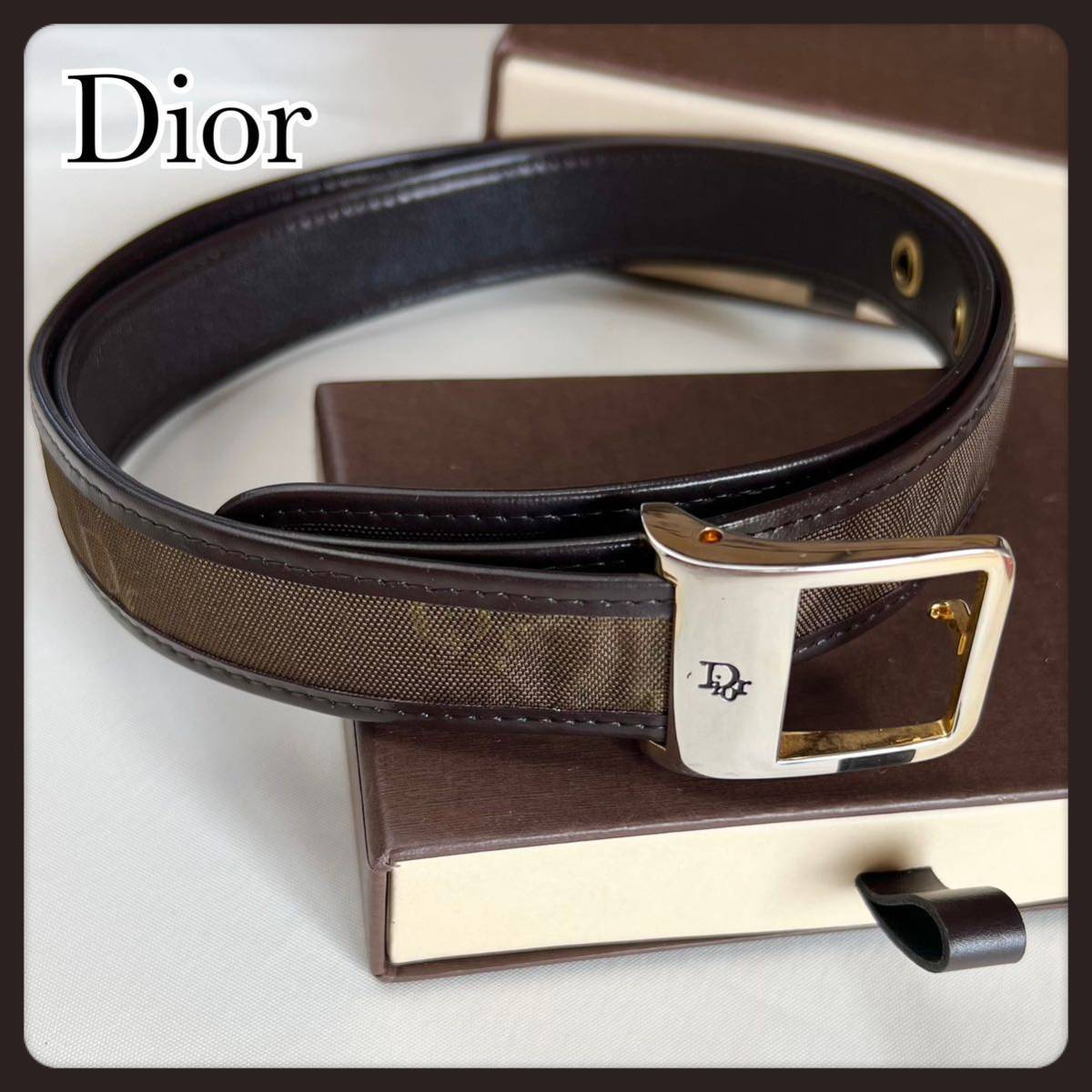 】Christian Dior クリスチャンディオール　ブラウン　ベルト