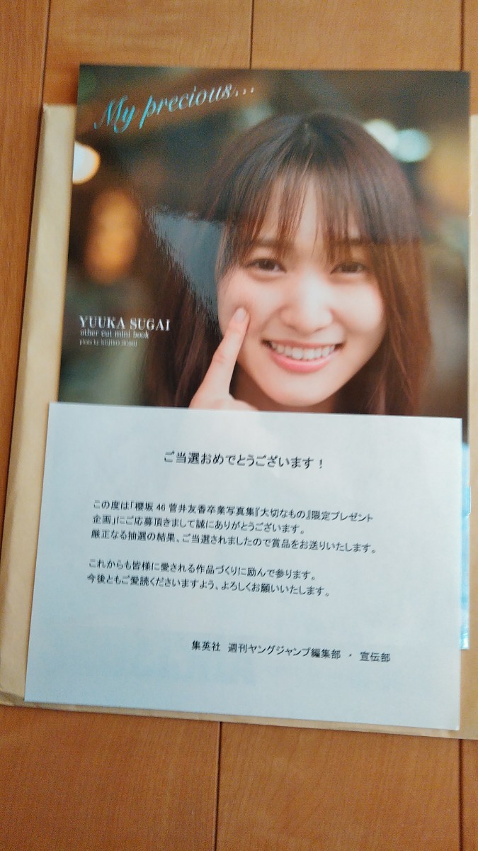 菅井友香写真集アザーカットミニブック 当選通知書付き