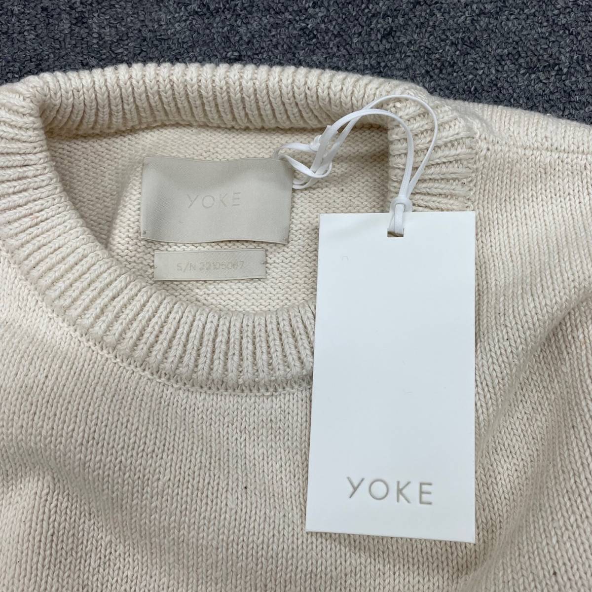 定価35200円 未使用○ YOKE 22SS COTTON CREWNECK SWEATER コットン 