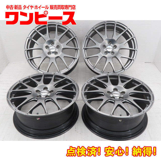 中古アルミホイール 4本セット 18インチ 18x7.5J +50 5穴 PCD100 TWS 
