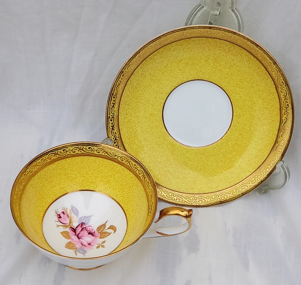 AYNSLEY/エインズレイ 絵皿 ゴールド Aynsley エインズレイ カップ＆ソーサー イエローゴールド ,Aynsley