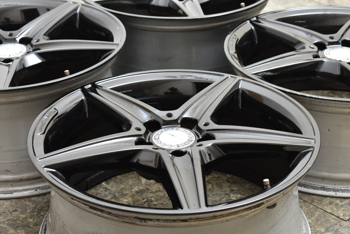 ブラック塗装品】メルセデスベンツ W205 Cクラス AMG 純正 18in 7.5J + 