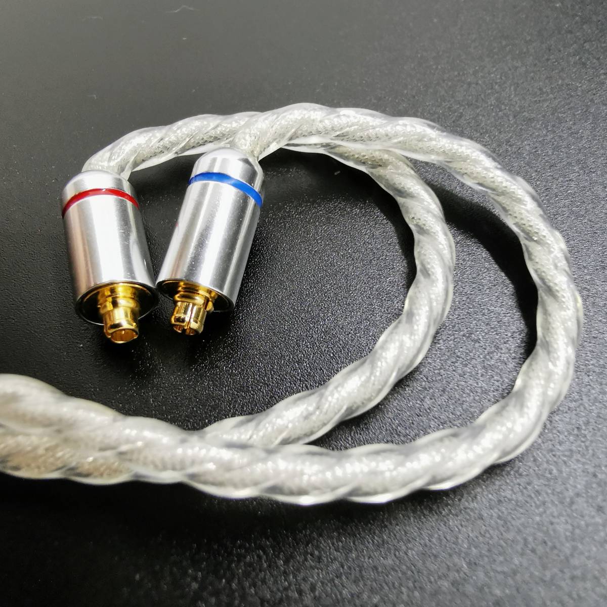 1点のみ】7N粒子単結晶銅銀メッキ リッツ構造ケーブルMMCX4.4mm L
