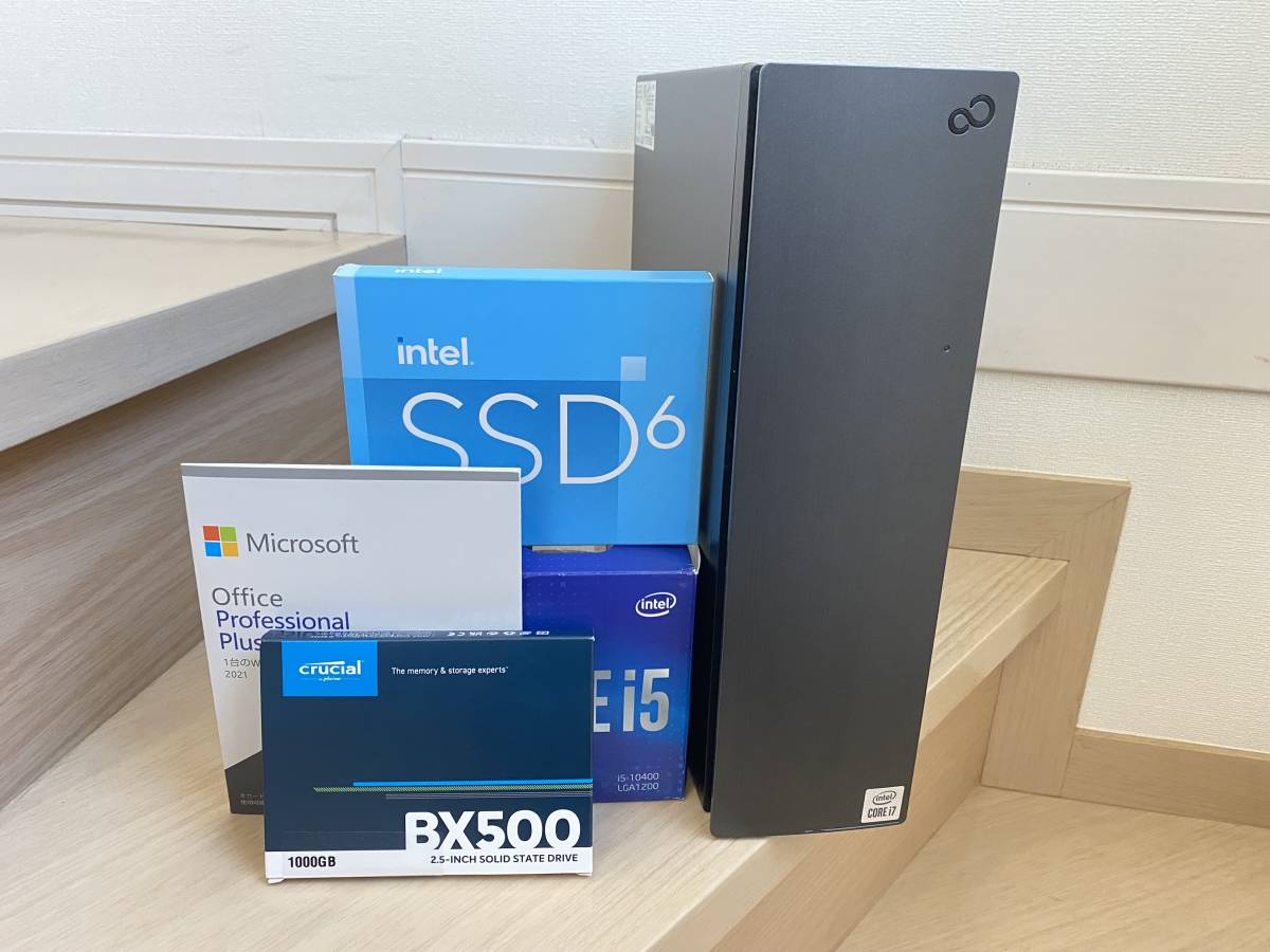 1円〜Windows11home 富士通FMV ESPRIMO WD2/F3 10世代i5 10400BOX 