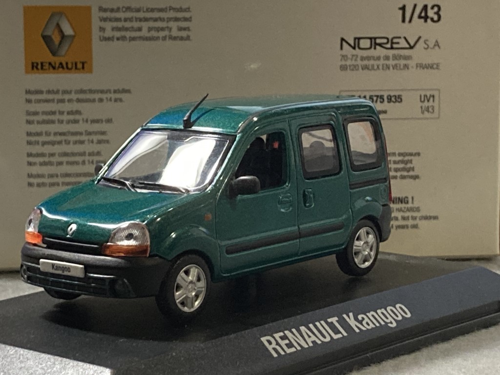 ルノー・カングー 1/43 初代 前期型 Renault Kangoo NOREV ノレブ　ミニカー