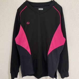 【USED】IGNIO イグニオ　長袖Tシャツ トレーニングウェア　レディースS 黒/ピンク　ジム