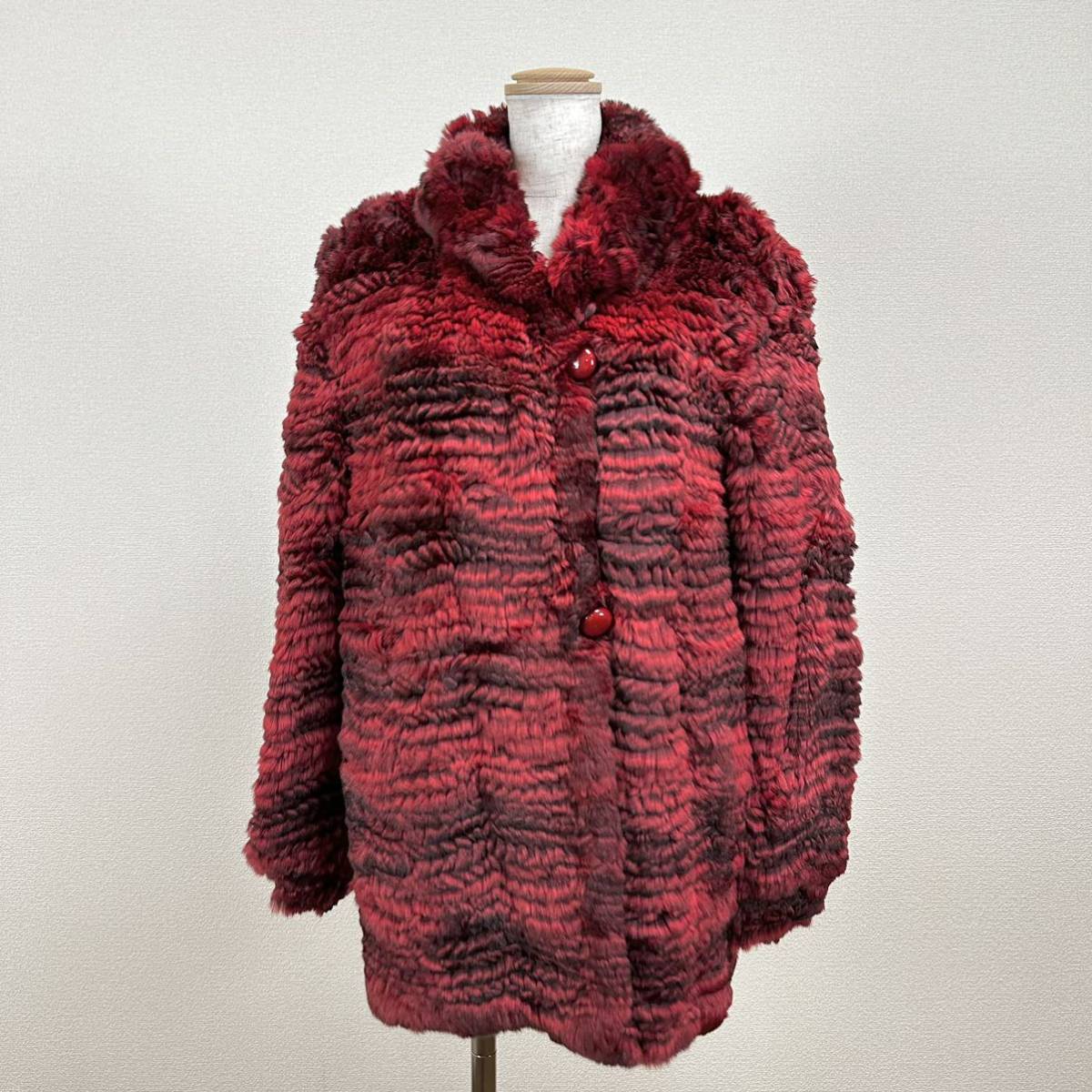 貂商】h288 nakamura fur CHINCHILLA ヤーン デザインコート チンチラ 