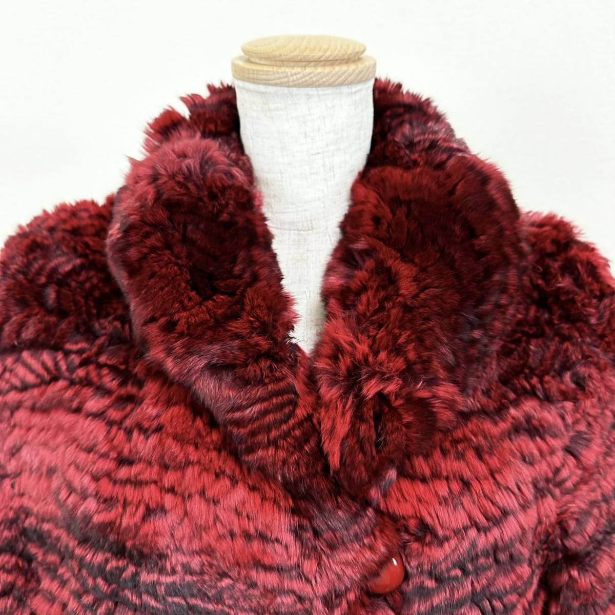 貂商】h288 nakamura fur CHINCHILLA ヤーン デザインコート チンチラ 