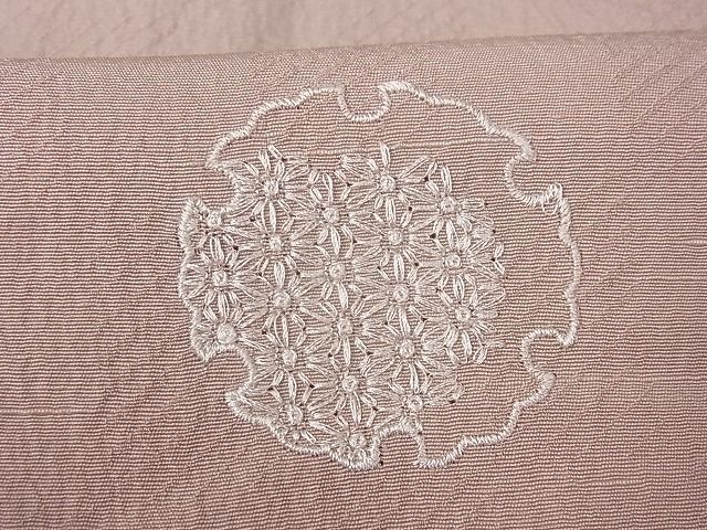 中国三大刺繍 汕頭刺繍 振袖 臙脂色 枝花文 金彩 正絹 逸品 中国三大