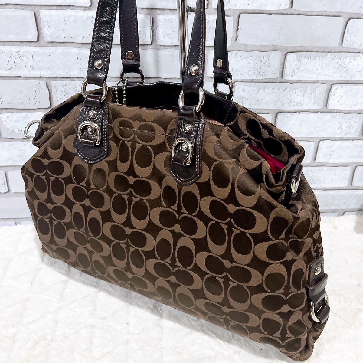 COACH コーチ シグネチャー 2way バッグ ハンドバッグ トートバッグ 
