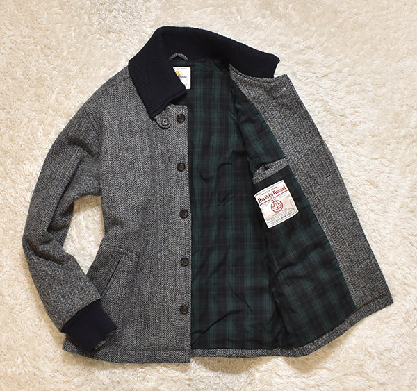 GOLDEN BEAR × HARRIS TWEED スタジアムジャンパー ブルゾン スイング