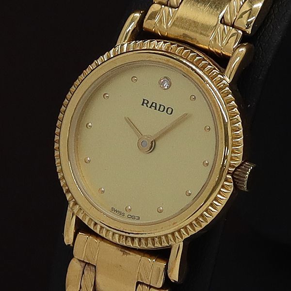 RADO ラドー「204.3608.2 ⁄ 204.3609.2」ペア ダイヤ2P⁄1P ゴールド 