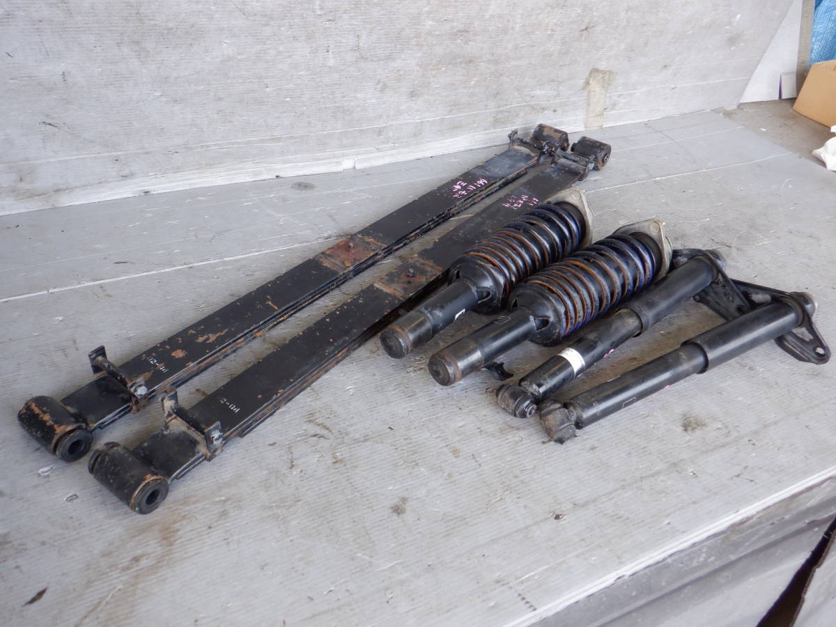 H15年 LA-HM1 バモス ターボ E07ZT 4AT 2WD車 ローダウン サス スプリング リア リーフ 加工品？ /30【5-929】78661