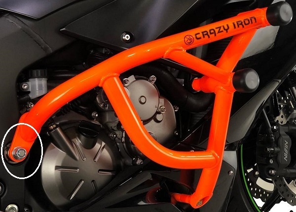 ○ZX-6R(2009～2022年)用○クレイジーアイアン CrazyIron製スタント