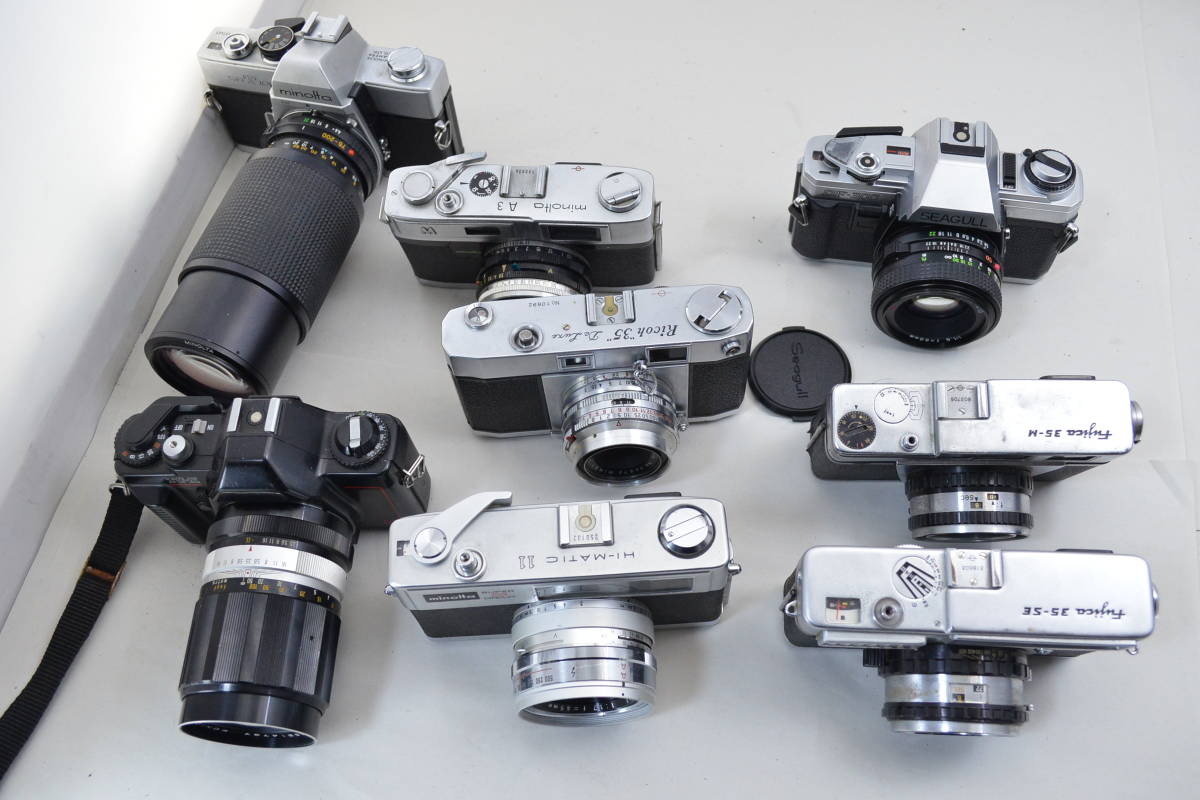 H フィルムカメラ8点まとめて ricoh/minolta/seagullなど アンティーク