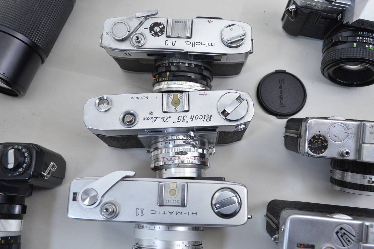 H フィルムカメラ8点まとめて ricoh/minolta/seagullなど アンティーク