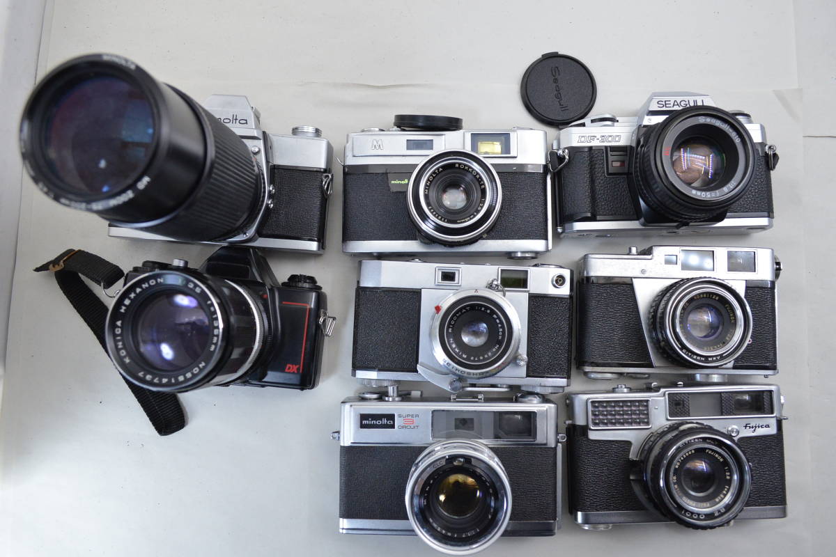 H フィルムカメラ8点まとめて ricoh/minolta/seagullなど アンティーク