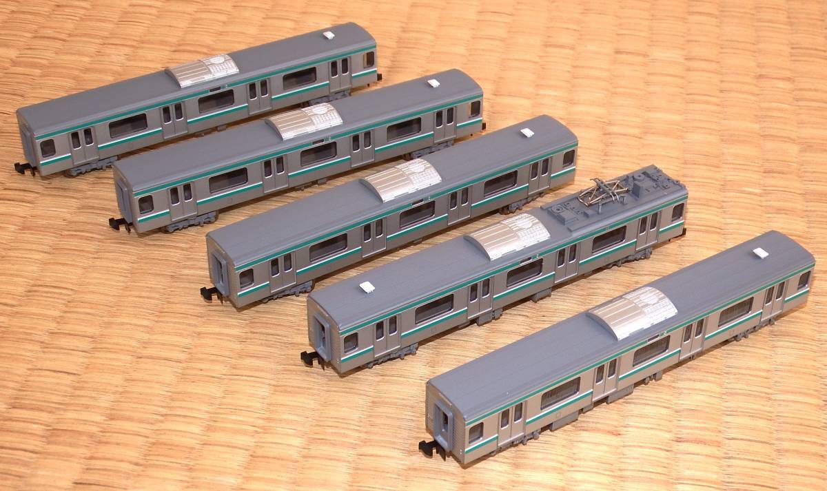 TOMIX JR E501系通勤電車 増結セット（品番92457の床下グレー仕様