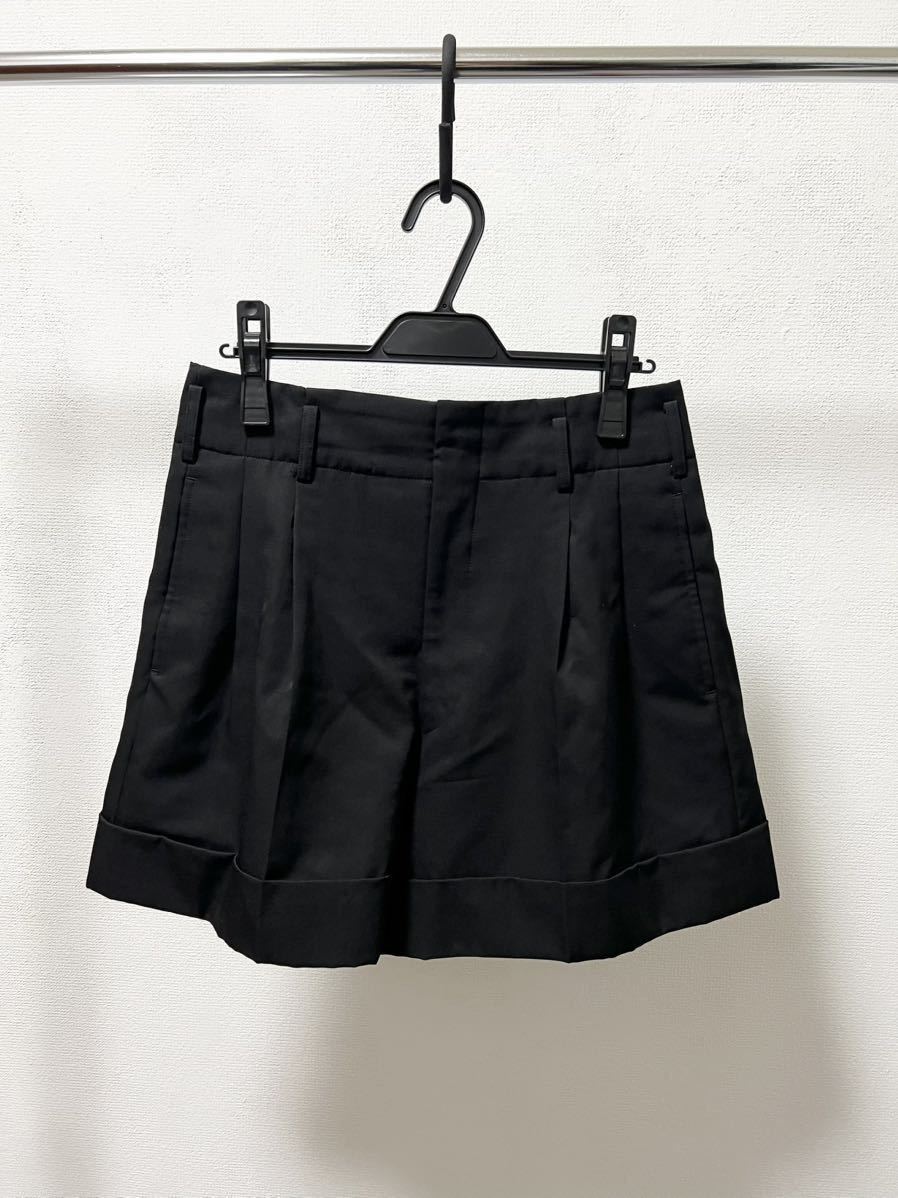 希少 COMME des GARCONS キュロット パンツ ダブル 黒 XS サイズ