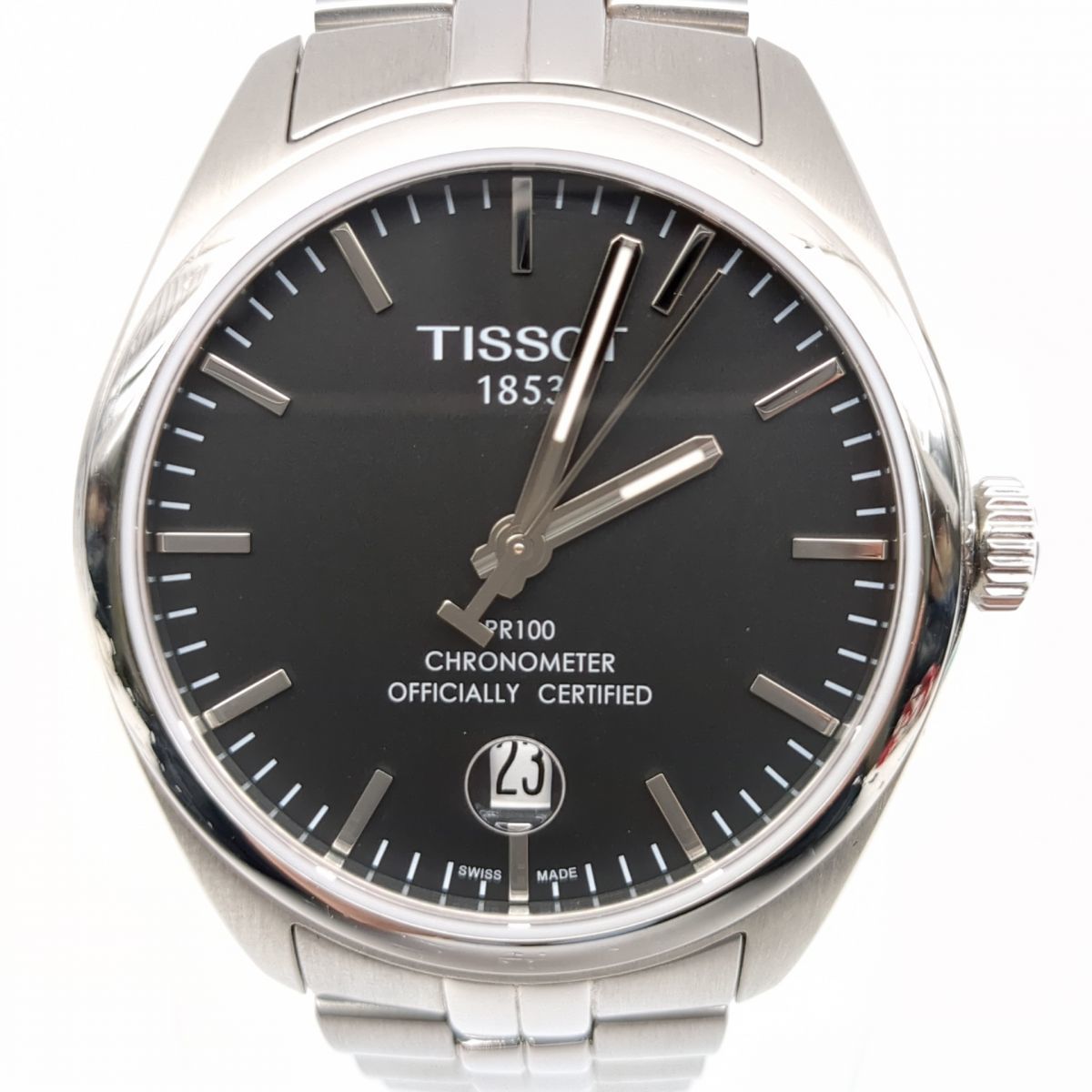 TISSOT T-CLASSIC T101451 ステンレススチール 黒文字盤 クォーツ 