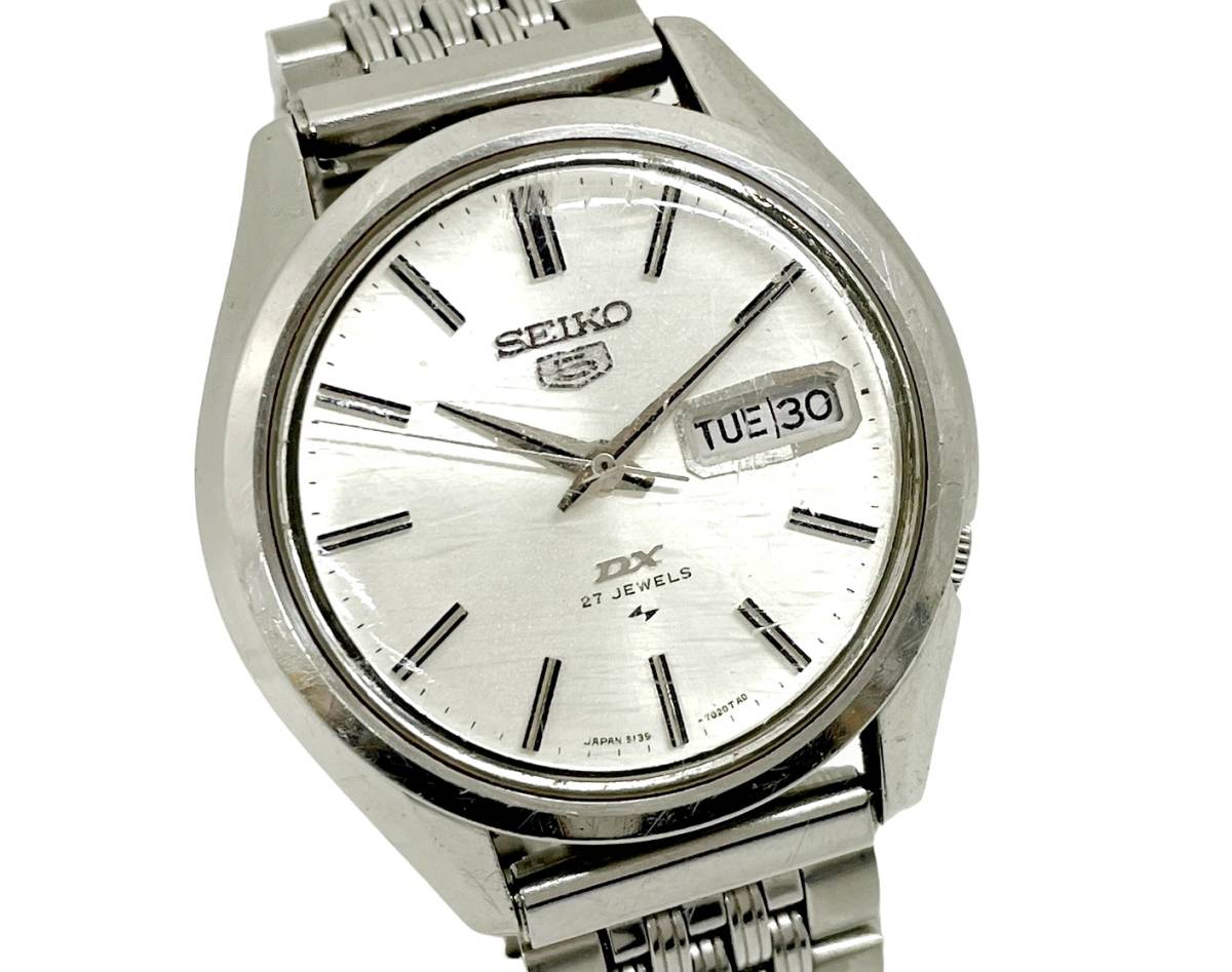 中古保管品】稼働品 SEIKO セイコー 5 DX デラックス 自動巻き