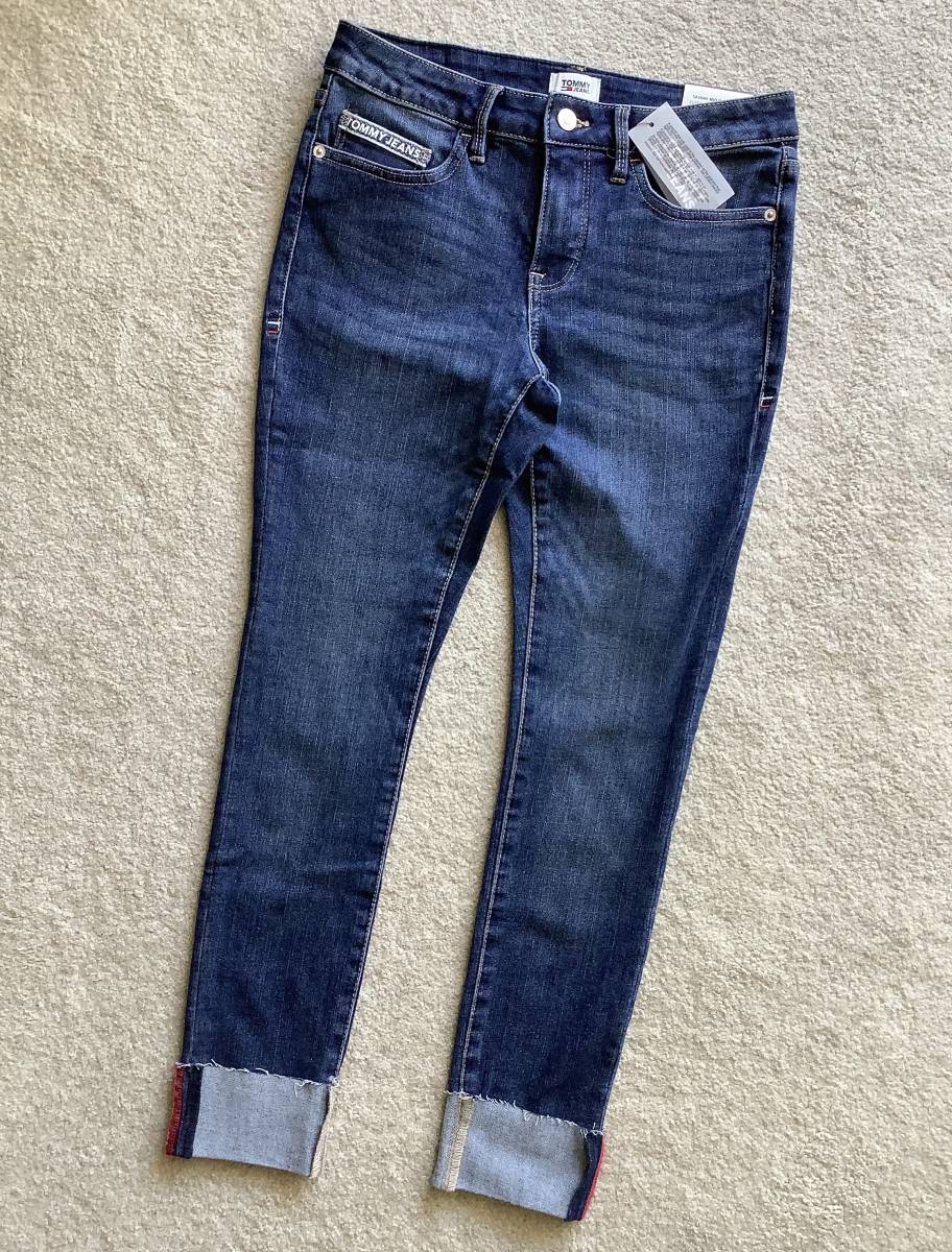 TOMMY JEANS新品33♪トミージーンズDark Timor Mid Rise Ankleスキニーデニム