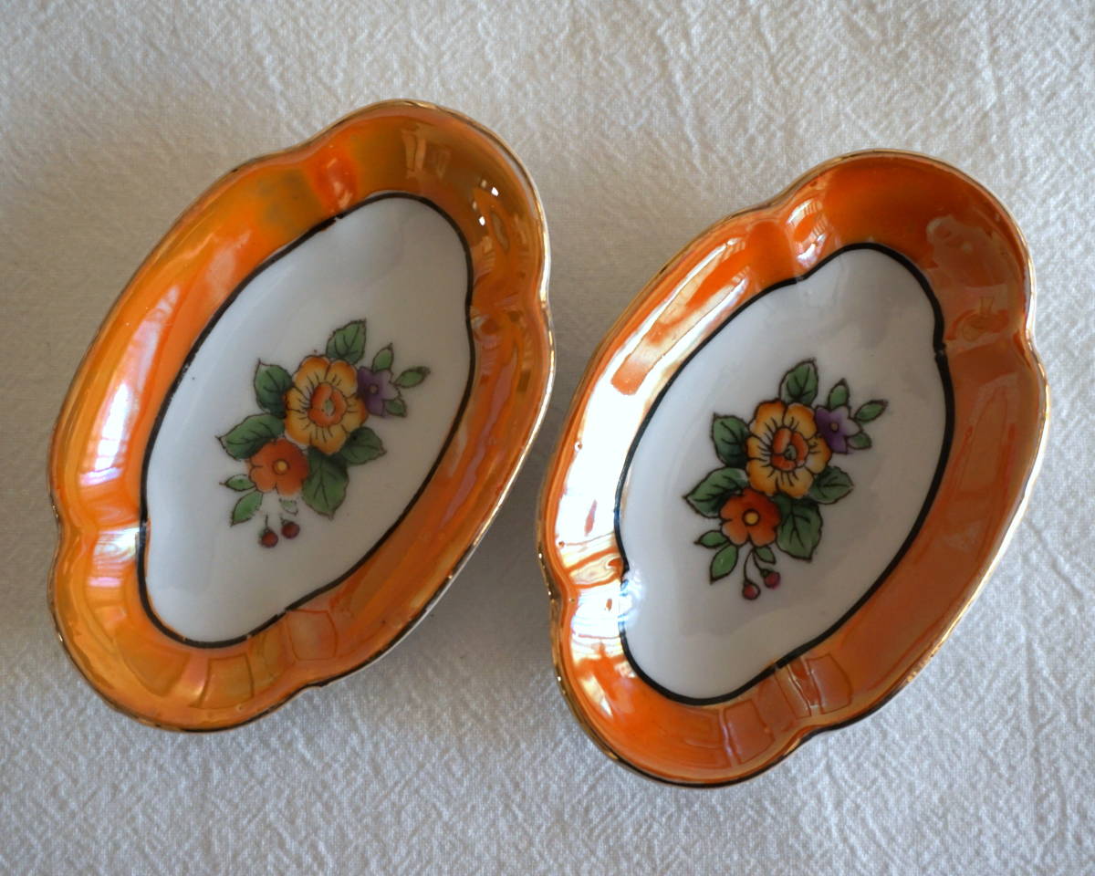 CM312オールドノリタケ 鳥 花瓶 ラスター彩 オウム イン オールド