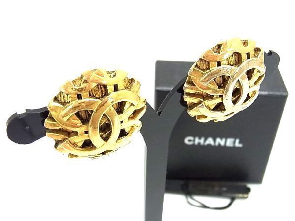 1円 CHANEL シャネル ココマーク 25 クリップ式 イヤリング 耳飾り