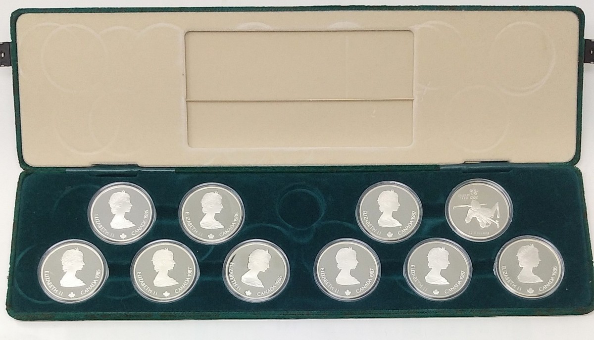 m2-463【1988年カルガリーオリンピック記念20ドル銀貨10枚】Royal