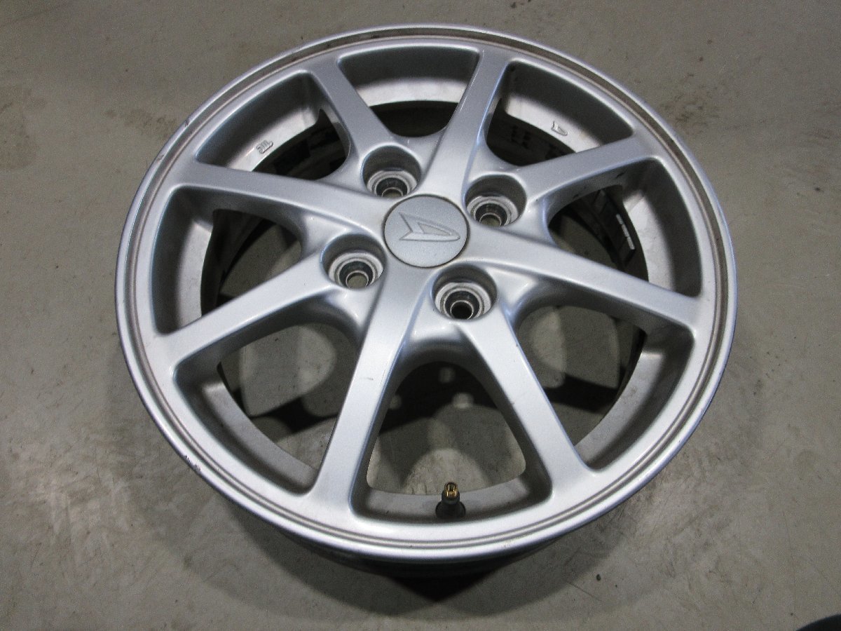 Φ 14インチ / 純正アルミホイール / ダイハツ / ミライース / LA300S / 14Ｘ4.5Ｊ+45 / 4Ｈ / PCD100 /１本 / 中古 / シルバー