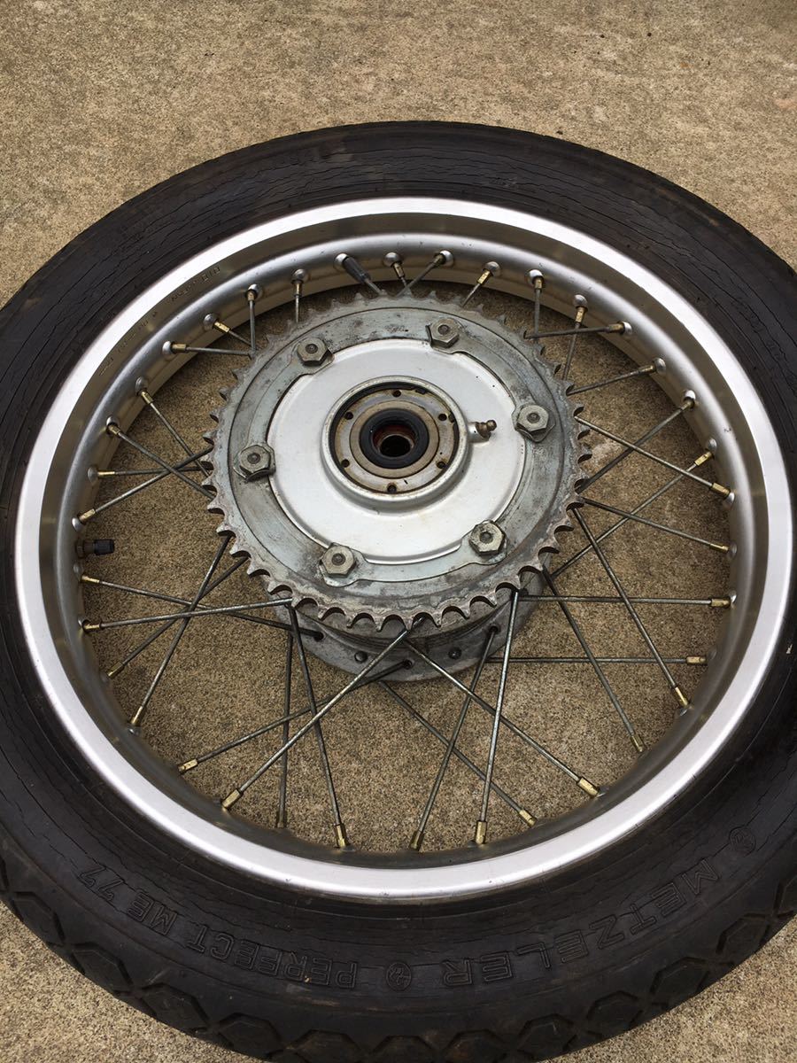 SR400 SR500 ヤマハ 18×1.85 曲がり無し リアハブ ヤマハSR500 リア