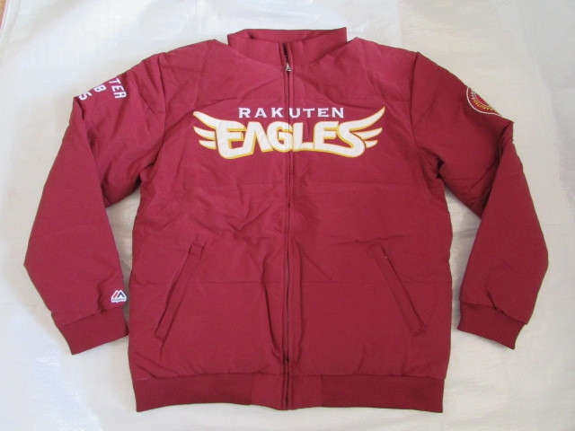 送料無料 未使用 タグ付き きれい ブースタークラブ 限定 楽天 イーグルス ジャンバー ダウン ジャケット 羽毛 フェザー XLサイズ Majestic