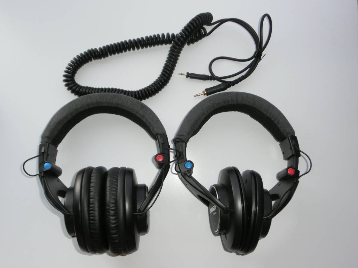 ○SHURE SRH840 ヘッドホン 2個セット 両方とも左右音出しOK 外装難