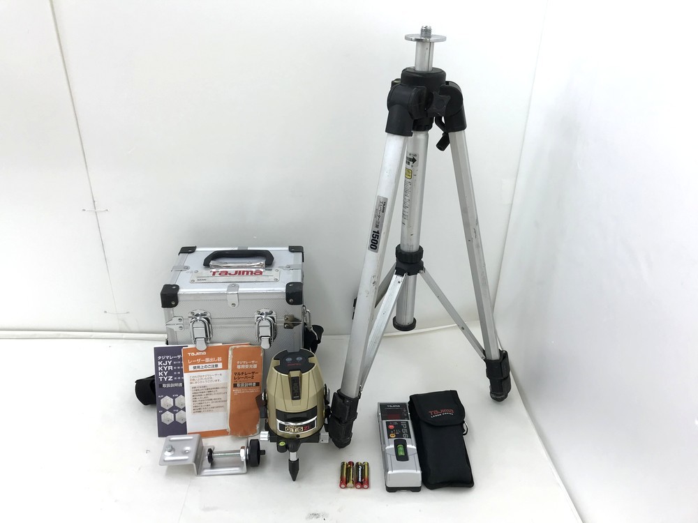 ●【同梱A】【120】中古品 Tajima タジマ GT5Zi レーザー墨出し器 GT5Zi 受光器/ML-RCV2・三脚/ELV-150 セット ※汚れ有