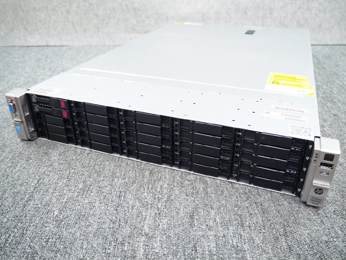 [4] ☆ 10コア！×2個！高性能サーバー ☆ hp ProLiant DL380p Gen8　10C Xeon E5-2680 V2 2.80GHz×2/64GB/600GB×2/RAID (P420i) ☆