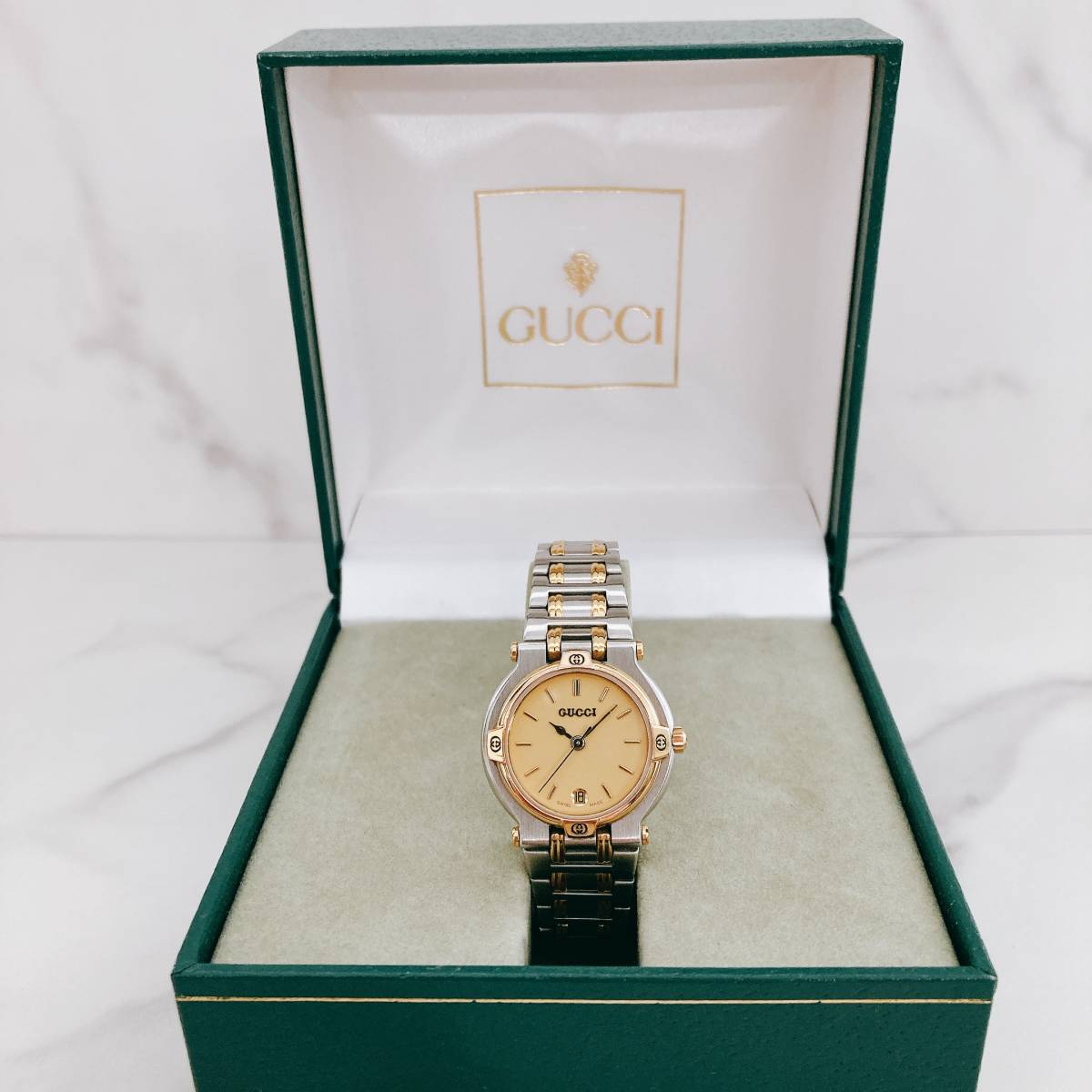 Gucci　腕時計　レディース　9000L　箱付　稼働品　#224195452