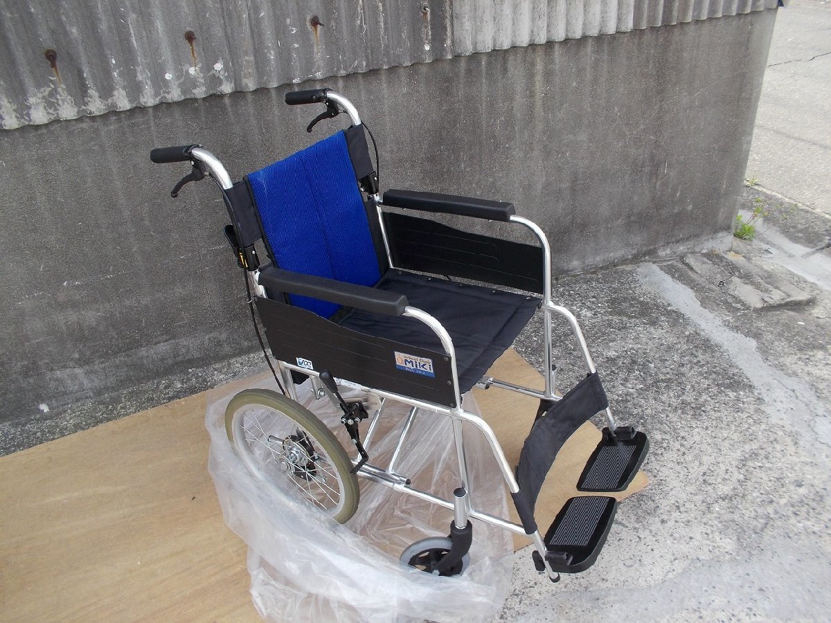TS-23-0405-03 洗浄整備品ミキ 介助型車いす BAL-2 ノーパンクタイヤ