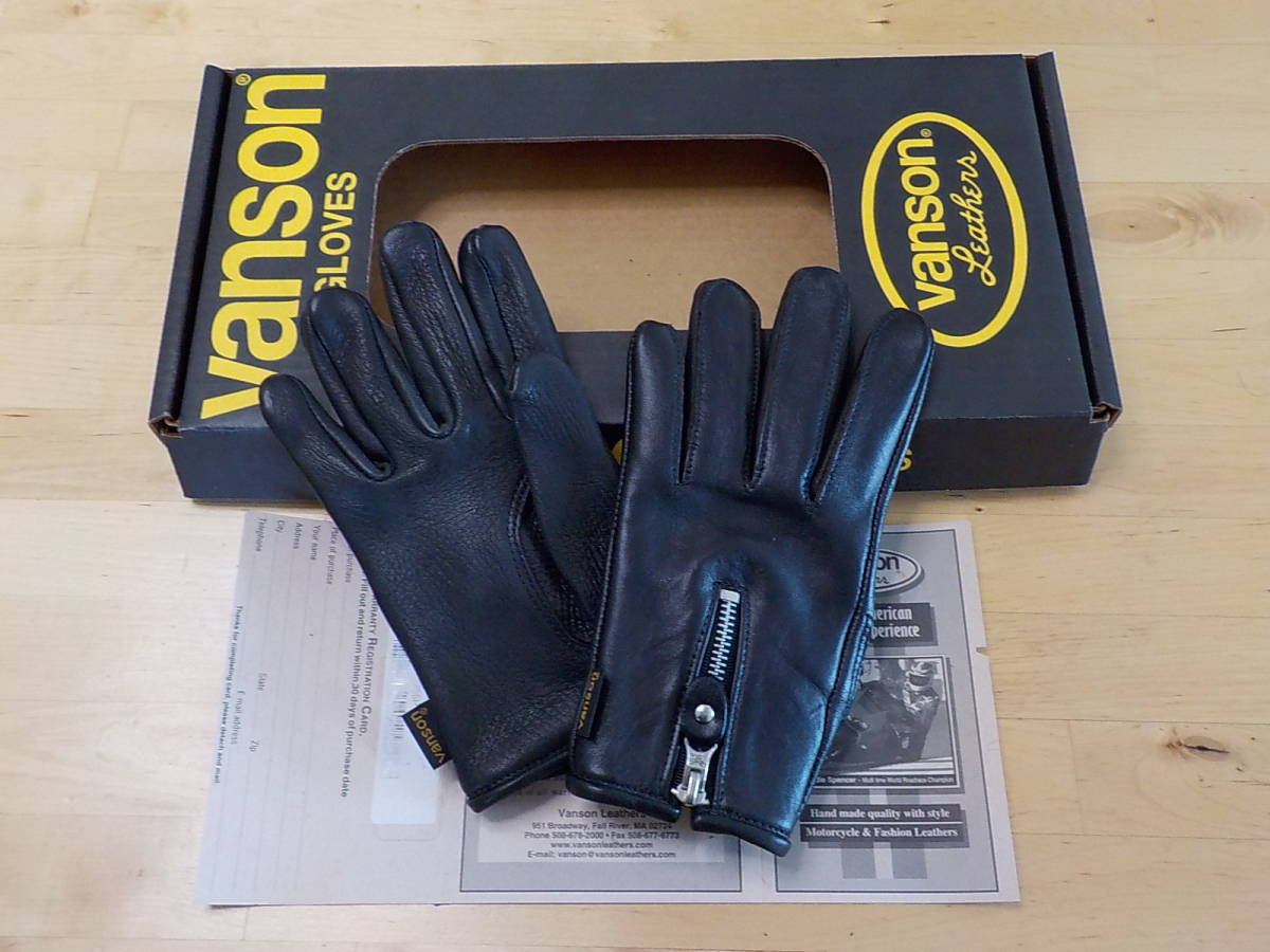 VANSON バンソンINDZ レザーグローブ 新品 未使用 デッドストック 倉庫保管品 アメリカ製 USA製