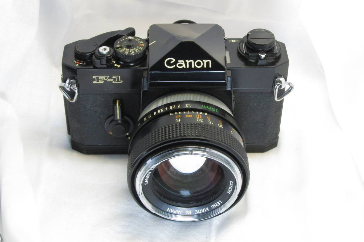 Canon F-1 前期型 + FDレンズ3本 Canon F-1 前期型 FD55mm 1:1.2 大口径レンズ付き キャノン 【公式通販】