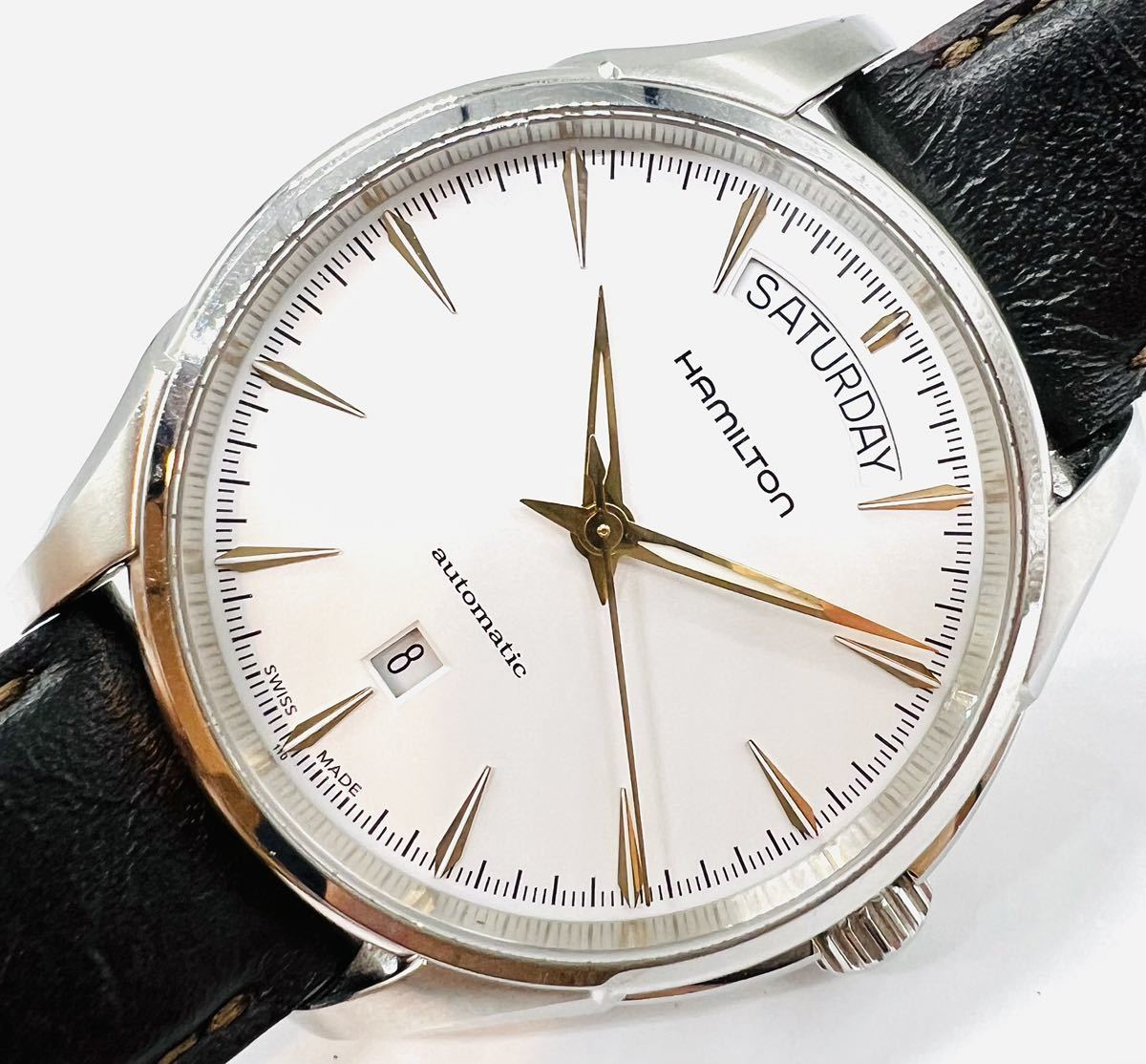 ハミルトン AT/自動巻 H325051 ジャズマスター デイデイト 裏スケ 25石 