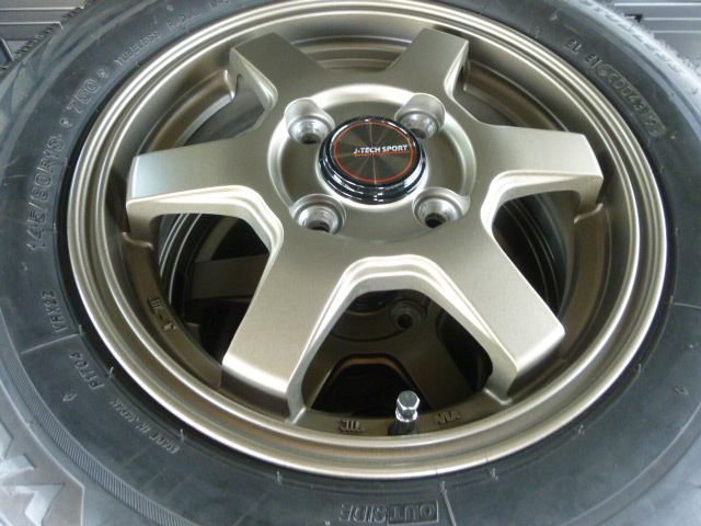 J-TECH SPORTS-6 13×4J+43（カラー ブロンズ）スタッドレス145/80R13 75Q 13 ブリヂストン ブリザック VRX2 4本中古SET J-TECH | S-6&frasl;ジェイテックS-6 13x4 s-6 J-TECH」の人気商品一覧・価格比較