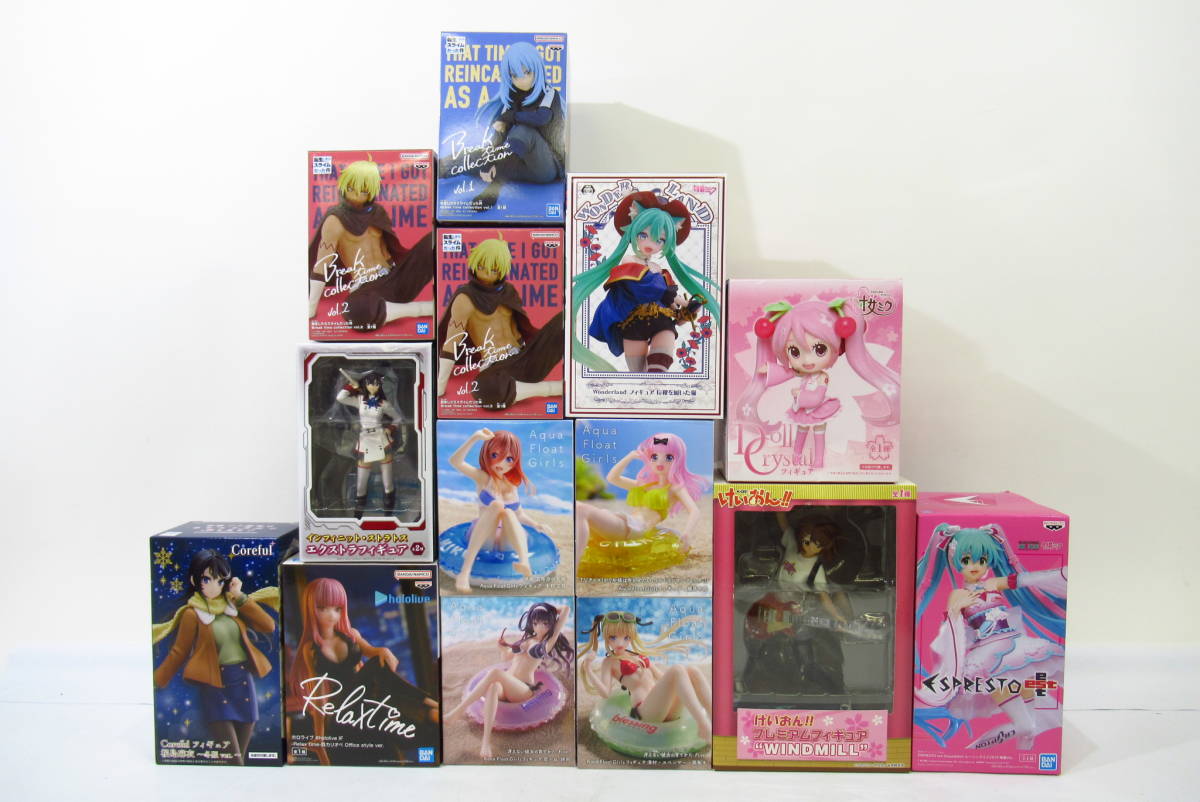 n1831k 【未開封】 プライズフィギュア 14種セット Break time 転スラ リムル ヴェルドラ Aqua Float 三玖 他 [054-230411]
