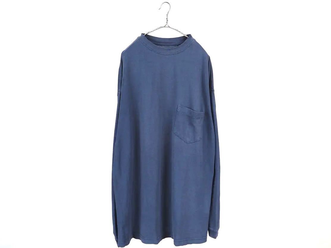 90s【OLD GAP】ポケット ロンT XL ネイビー コットン 鹿子 USA