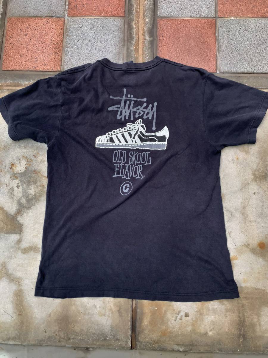 STUSSY 90's 00's アメリカ USA製 ステューシー Tシャツ 紺 L OLD