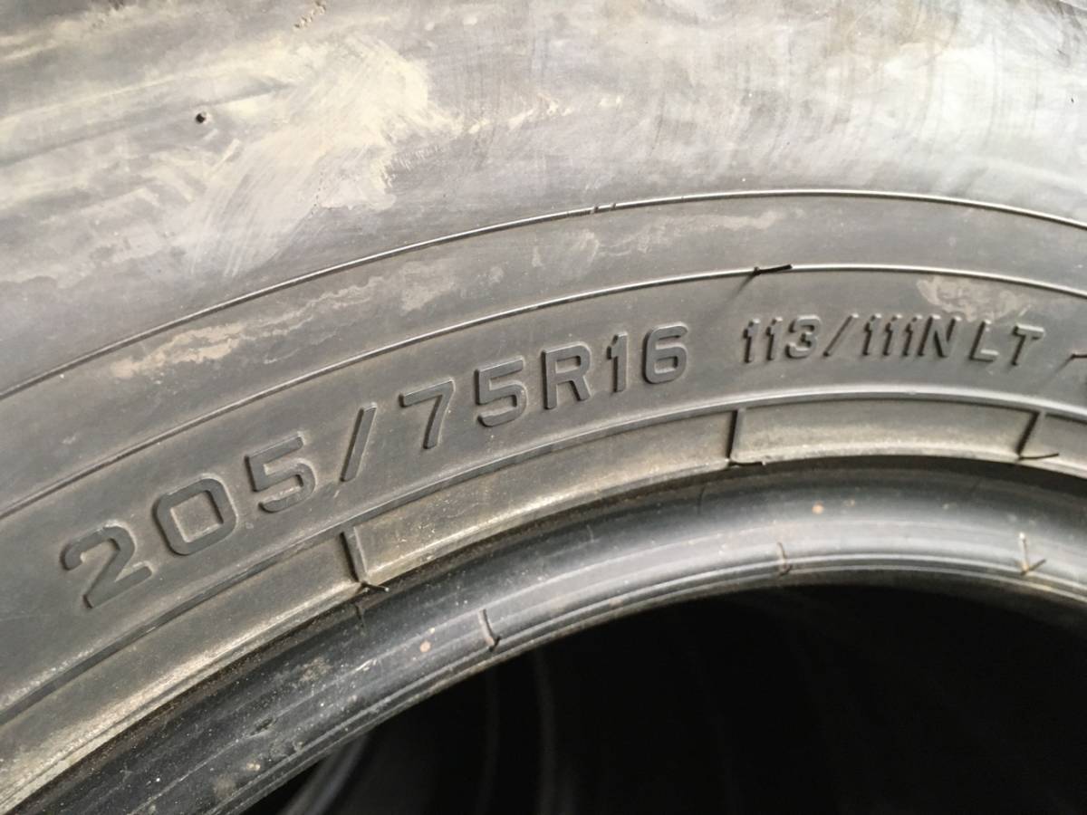 x183-3-3 ☆205/75R16 中古4本！ ダンロップ SPLT50 2018年製 残溝8mm k60 ダンロップ 205／75r16 SP LT03MM MAXX ミックス溝