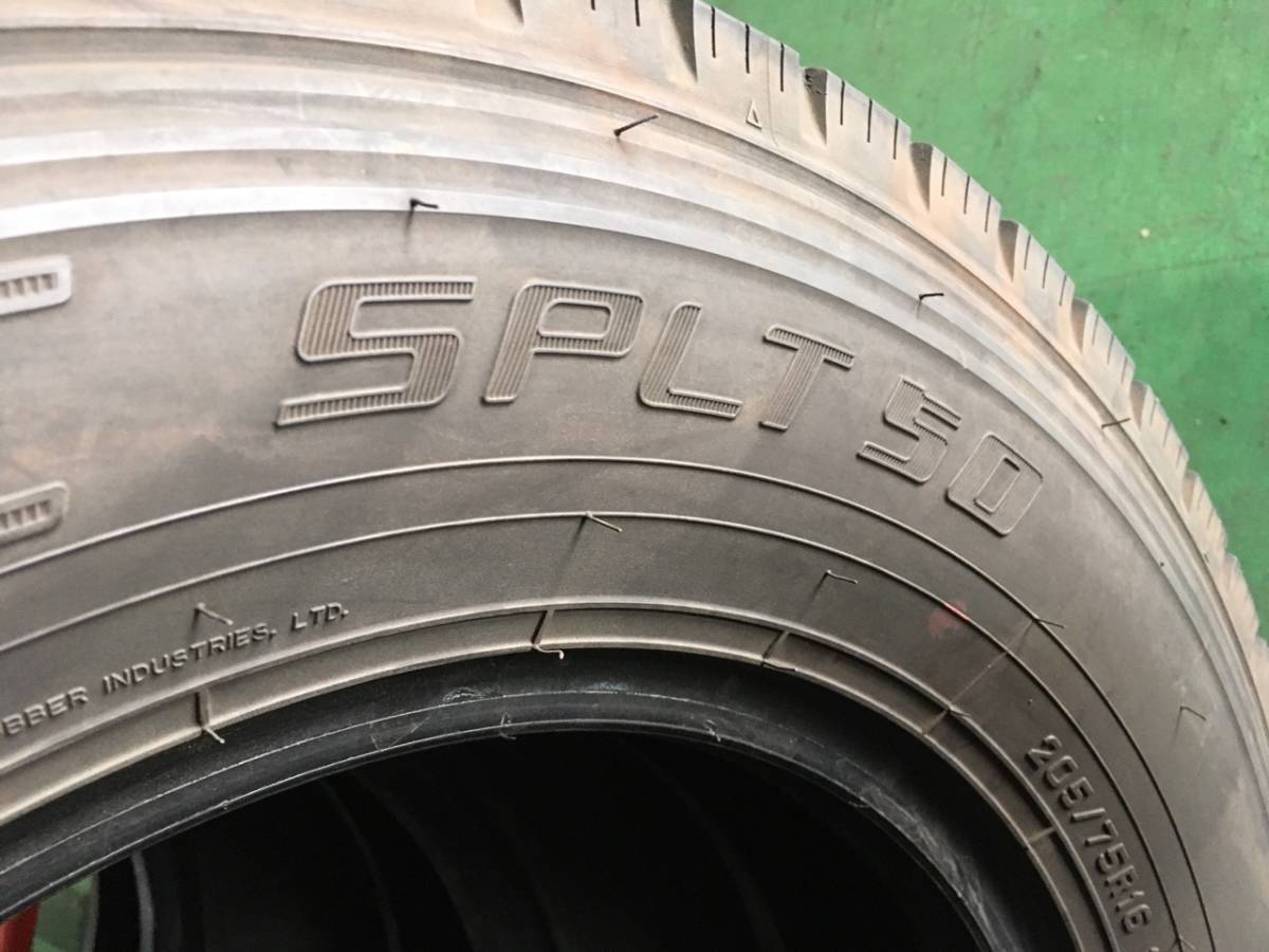 x183-3-3 ☆205/75R16 中古4本！ ダンロップ SPLT50 2018年製 残溝8mm k60 ダンロップ 205／75r16 SP LT03MM MAXX ミックス溝