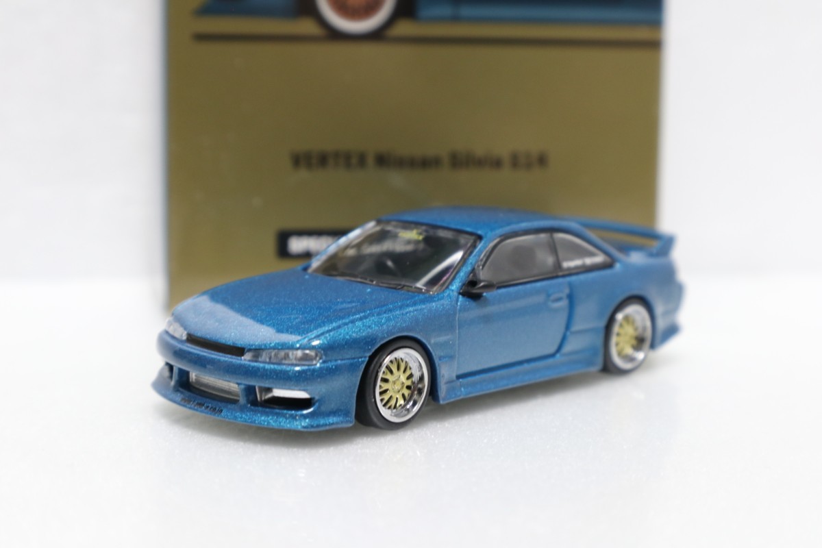 限定 Tarmac 1/64 日産 シルビア S14 VERTEX ブルーグリーンメタリック