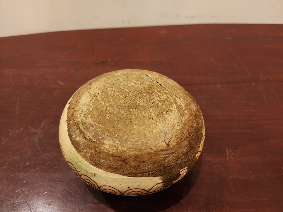 徳川 油壺 葵 三葉葵 唐草模様 江戸 古美術 蛸唐草 幅12cm 珍品(陶磁 
